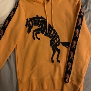 vintage wrangler hoodie with wrangler horse strip